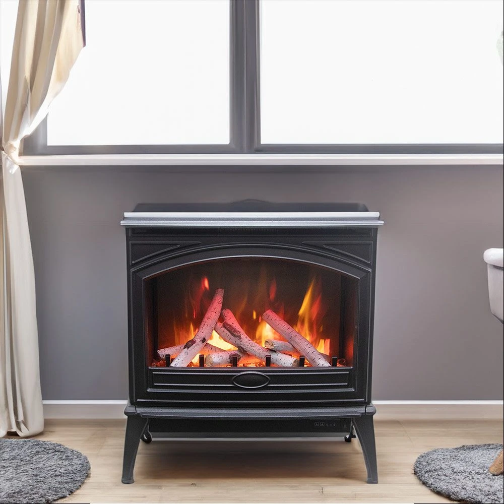 Sierra Flame By Amantii E70-NA Freestand Series Cast Iron 70-Inch Electric Fireplace With Logs 7 Sierra Flame By Amantii E70-NA Freestand Series Cast Iron 70-Inch Electric Fireplace With Logs - Image 5