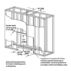 Majestic ECHEL48STIN-C Echelon II 48-Inch See-Through Direct Vent Gas Fireplace 13 Majestic ECHEL48STIN-C Echelon II 48-Inch See-Through Direct Vent Gas Fireplace -Lennox Fires Shop echel48in c framing a 01 21