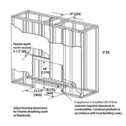 Majestic ECHEL60IN-C Echelon II 60-Inch Direct Vent Gas Fireplace 15 Majestic ECHEL60IN-C Echelon II 60-Inch Direct Vent Gas Fireplace -Lennox Fires Shop echel60in c framing a 01 21
