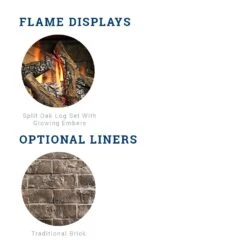 Kingsman FDV200S 23-Inch Freestanding Direct Vent Gas Stove With Log Set 7 Kingsman FDV200S 23-Inch Freestanding Direct Vent Gas Stove With Log Set -Lennox Fires Shop fdv200s liners media b 10 20 1