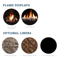 Kingsman FDV451 27-Inch Freestanding Direct Vent Gas Stove With Log Set 7 Kingsman FDV451 27-Inch Freestanding Direct Vent Gas Stove With Log Set -Lennox Fires Shop fdv451 liners media a 10 20