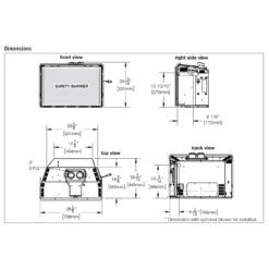 Napoleon GDIX3N-1 Oakville Series Electronic Ignition Direct Vent Gas Fireplace Insert -Lennox Fires Shop gdix3 specs 3