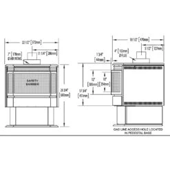 Napoleon GDS28-1NE Haliburton Electronic Ignition Direct Vent Gas Stove 19 Napoleon GDS28-1NE Haliburton Electronic Ignition Direct Vent Gas Stove -Lennox Fires Shop gds28 1nea specs a 01 22