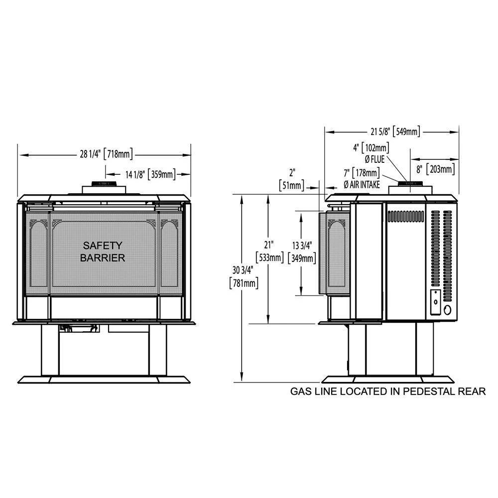 Napoleon GDS50-1NSB Havelock Millivolt Ignition Direct Vent Gas Stove 10 Napoleon GDS50-1NSB Havelock Millivolt Ignition Direct Vent Gas Stove - Image 8