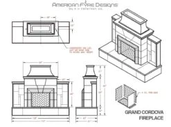 American Fyre Designs Grand Cordova Outdoor Gas Fireplace -Lennox Fires Shop grand cordova specs