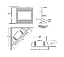 Napoleon GVF36-2 Grandville Ventless Gas Fireplace 15 Napoleon GVF36-2 Grandville Ventless Gas Fireplace -Lennox Fires Shop gvf36 dimensions