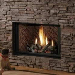 Kingsman HBZDV3628 36-Inch High Capacity Zero Clearance Dual Burner Direct Vent Gas Fireplace With Log Set