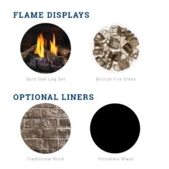 Kingsman IDV26 26-Inch Clean View Direct Vent Gas Fireplace Insert With Media 11 Kingsman IDV26 26-Inch Clean View Direct Vent Gas Fireplace Insert With Media -Lennox Fires Shop idv26n liners media a 10 20