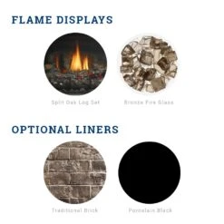 Kingsman IDV34 34-Inch Clean View Direct Vent Gas Fireplace Insert With Media -Lennox Fires Shop idv34n liners media a 10 20