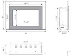 Sierra Flame By Amantii INS-FM Electric Fireplace Insert With Logs -Lennox Fires Shop ins fm 34 specs
