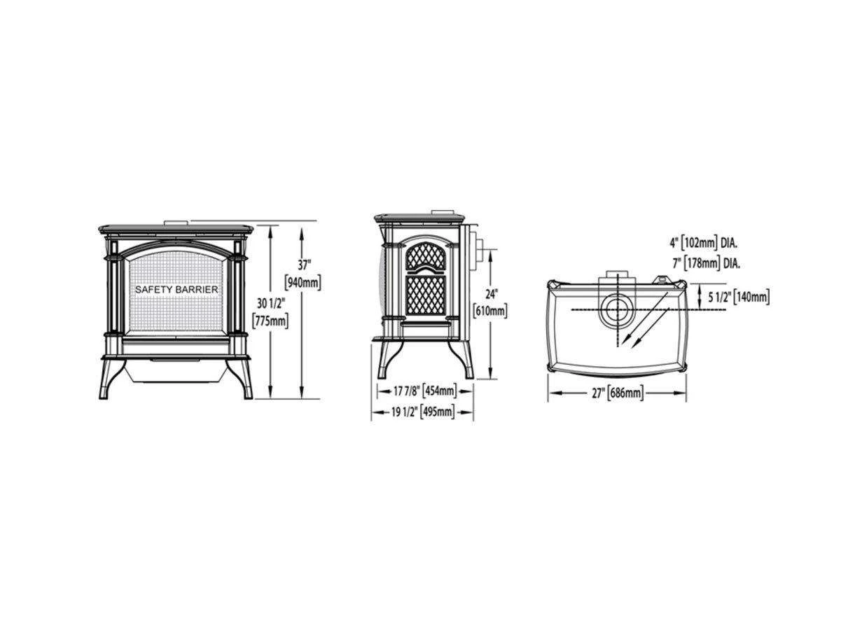 Napoleon Knightsbridge Direct Vent Cast Iron Gas Stove 10 Napoleon Knightsbridge Direct Vent Cast Iron Gas Stove - Image 8