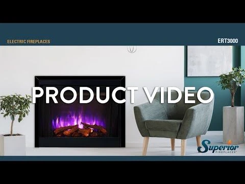 Superior MPE-3x-N Built-In Electric Fireplace With Charred Split Oak Logs And Glowing Ember Bed 8 Superior MPE-3x-N Built-In Electric Fireplace With Charred Split Oak Logs And Glowing Ember Bed - Image 6