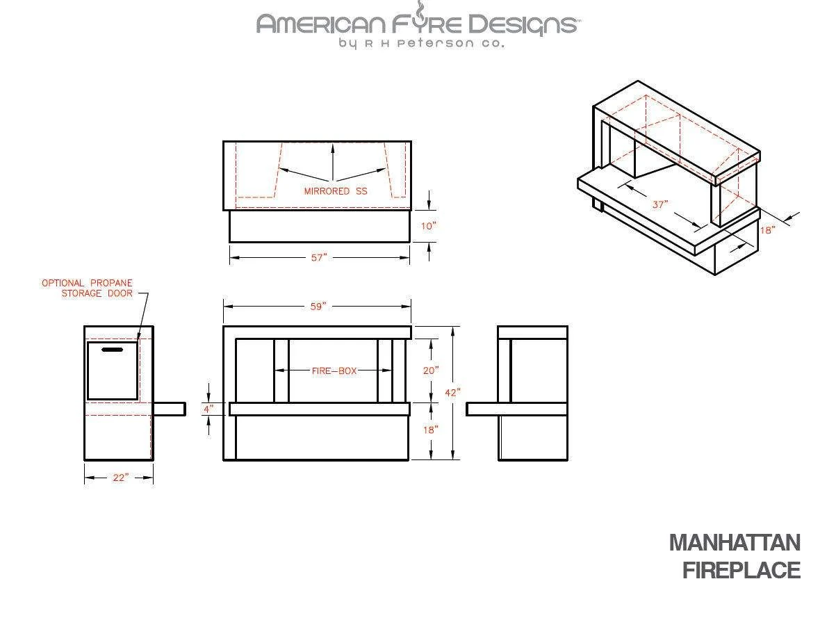 American Fyre Designs Manhattan Outdoor Gas Fireplace 6 American Fyre Designs Manhattan Outdoor Gas Fireplace - Image 4