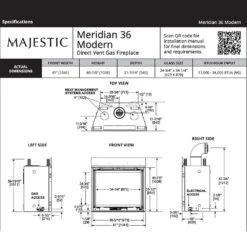 Majestic Meridian Modern 36-Inch Direct Vent Natural Gas Fireplace 11 Majestic Meridian Modern 36-Inch Direct Vent Natural Gas Fireplace -Lennox Fires Shop mer36mn config d 08 23