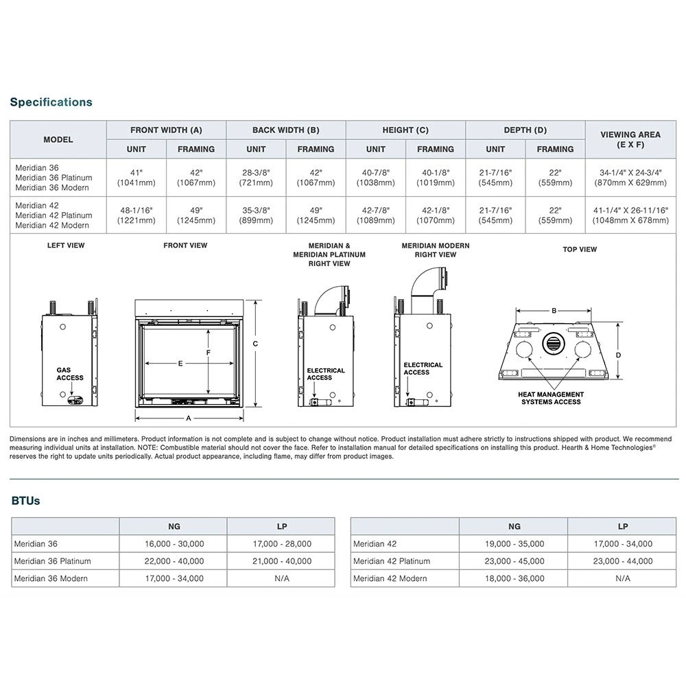 Majestic Meridian Platinum 36-Inch Direct Vent Gas Fireplace 6 Majestic Meridian Platinum 36-Inch Direct Vent Gas Fireplace - Image 4