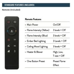 Superior MPE-3x-N Built-In Electric Fireplace With Charred Split Oak Logs And Glowing Ember Bed 12 Superior MPE-3x-N Built-In Electric Fireplace With Charred Split Oak Logs And Glowing Ember Bed -Lennox Fires Shop mpe 3x n config d 10 21