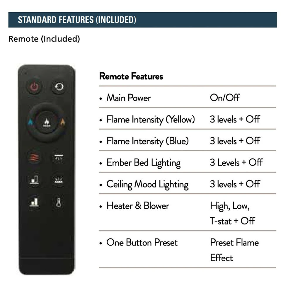 Superior MPE-3x-N Built-In Electric Fireplace With Charred Split Oak Logs And Glowing Ember Bed 6 Superior MPE-3x-N Built-In Electric Fireplace With Charred Split Oak Logs And Glowing Ember Bed - Image 4