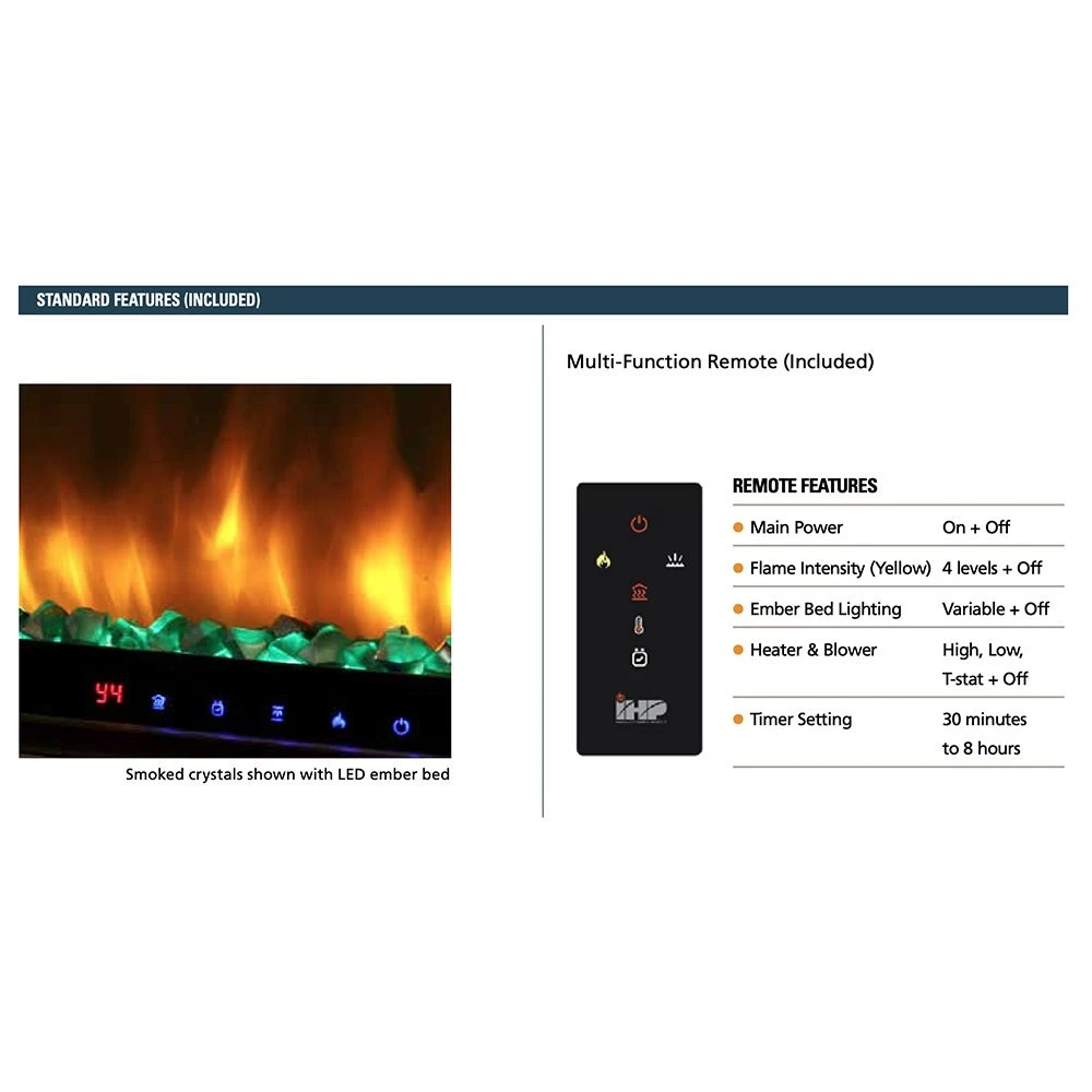 Superior MPE-x5S Built-In Linear Electric Fireplace With Smoked Crystal Ember Bed 5 Superior MPE-x5S Built-In Linear Electric Fireplace With Smoked Crystal Ember Bed - Image 3