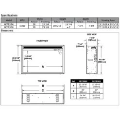 Napoleon NEFB30H Cineview 30-Inch Built-In Electric Fireplace With Logs, Crystal Media And Remote -Lennox Fires Shop nefb30h spec a 02 22