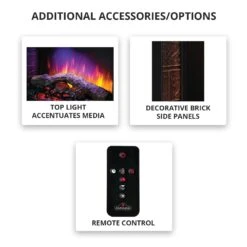 Napoleon NEFB42H-BS Element Built-In Electric Fireplace, 42-Inch 7 Napoleon NEFB42H-BS Element Built-In Electric Fireplace, 42-Inch -Lennox Fires Shop nefb36h bs b 02 20