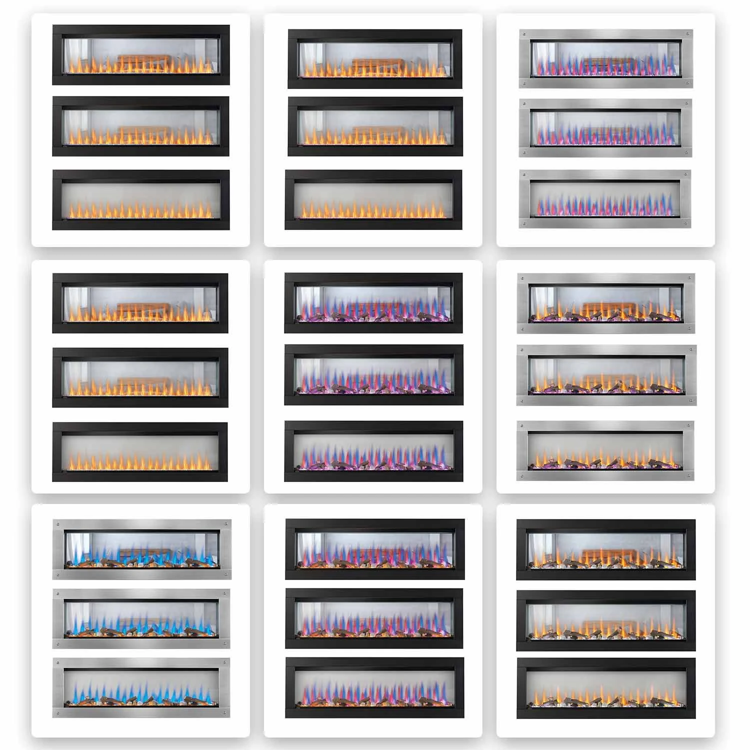 Napoleon NEFBD60HE CLEARion 60-Inch Built-In See-Through Electric Fireplace With Logs, Crystal Media & Remote 6 Napoleon NEFBD60HE CLEARion 60-Inch Built-In See-Through Electric Fireplace With Logs, Crystal Media & Remote - Image 4