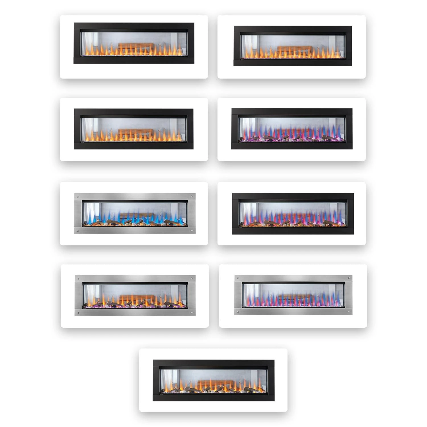 Napoleon NEFBD60HE CLEARion 60-Inch Built-In See-Through Electric Fireplace With Logs, Crystal Media & Remote 4 Napoleon NEFBD60HE CLEARion 60-Inch Built-In See-Through Electric Fireplace With Logs, Crystal Media & Remote - Image 2