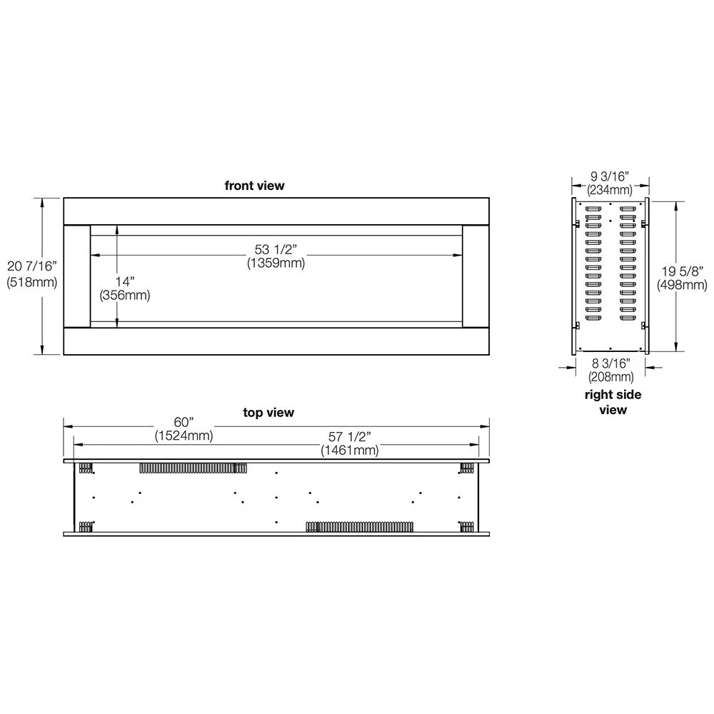 Napoleon NEFBD60HE CLEARion 60-Inch Built-In See-Through Electric Fireplace With Logs, Crystal Media & Remote 8 Napoleon NEFBD60HE CLEARion 60-Inch Built-In See-Through Electric Fireplace With Logs, Crystal Media & Remote - Image 6