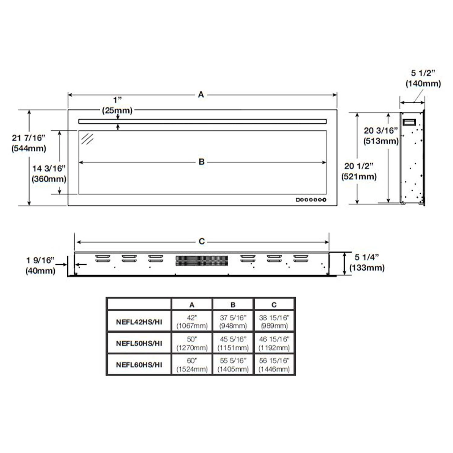 Napoleon NEFL Purview Series Linear Wall Mount Electric Fireplace 7 Napoleon NEFL Purview Series Linear Wall Mount Electric Fireplace - Image 5
