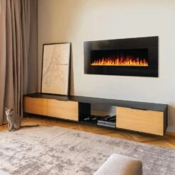Napoleon NEFL50HF-BT Harsten 50-Inch Wall Mount Or Standalone Electric Fireplace With Bluetooth Speakers -Lennox Fires Shop nefl50hf bt d 10 21