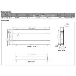 Napoleon NEFL50HF-BT Harsten 50-Inch Wall Mount Or Standalone Electric Fireplace With Bluetooth Speakers -Lennox Fires Shop nefl50hf bt h 10 21