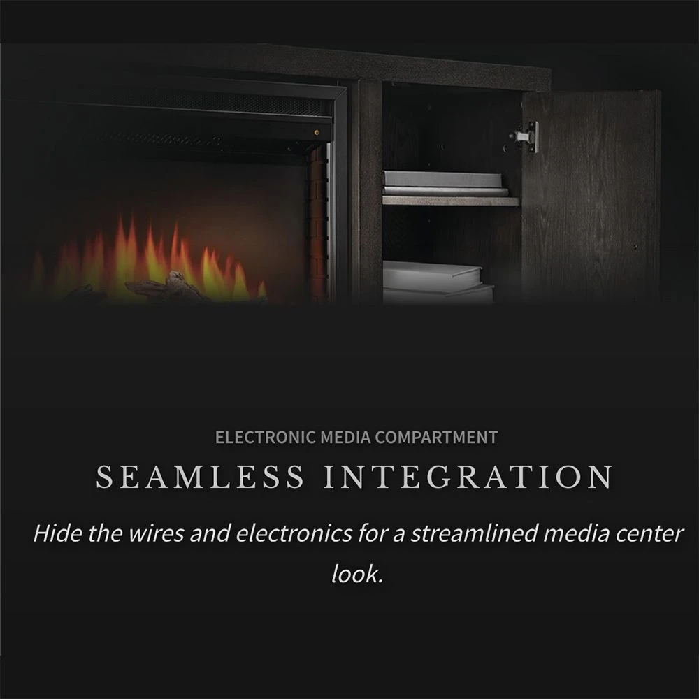 Napoleon NEFP30-3020RK Franklin Electric Fireplace TV Stand With 30-Inch Cineview Firebox 8 Napoleon NEFP30-3020RK Franklin Electric Fireplace TV Stand With 30-Inch Cineview Firebox - Image 6