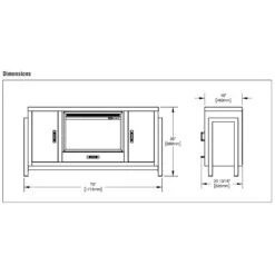 Napoleon NEFP30-3020RK Franklin Electric Fireplace TV Stand With 30-Inch Cineview Firebox 18 Napoleon NEFP30-3020RK Franklin Electric Fireplace TV Stand With 30-Inch Cineview Firebox -Lennox Fires Shop nefp30 3020rk spec a 02 22