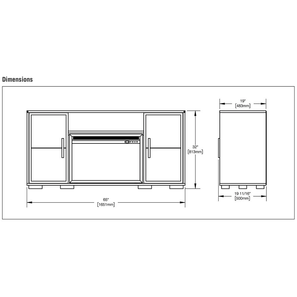 Napoleon NEFP30-3620RLB Hayworth Electric Fireplace TV Stand With 30-Inch Cineview Firebox 8 Napoleon NEFP30-3620RLB Hayworth Electric Fireplace TV Stand With 30-Inch Cineview Firebox - Image 7