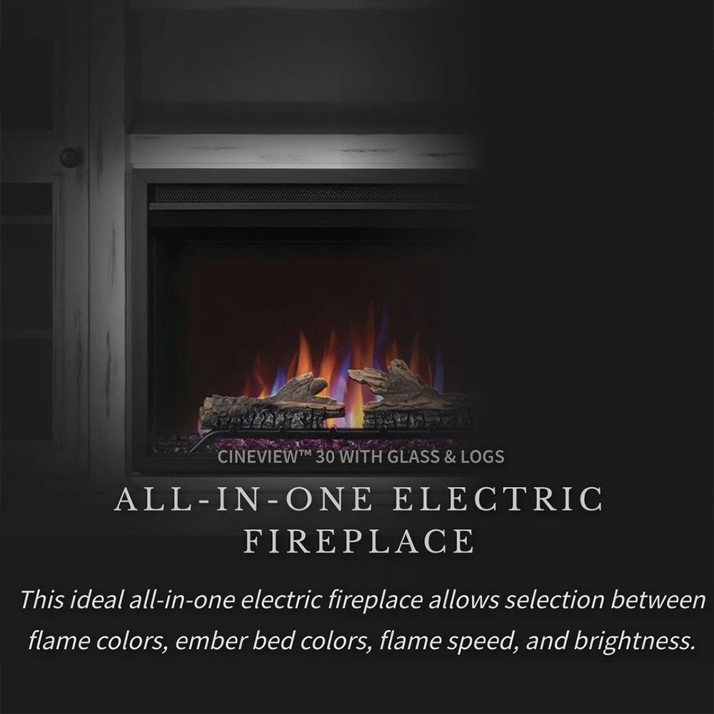 Napoleon NEFP30-3820AW Charlotte Electric Fireplace TV Stand With 30-Inch Cineview Firebox 5 Napoleon NEFP30-3820AW Charlotte Electric Fireplace TV Stand With 30-Inch Cineview Firebox - Image 3