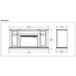 Napoleon NEFP30-3820AW Charlotte Electric Fireplace TV Stand With 30-Inch Cineview Firebox 20 Napoleon NEFP30-3820AW Charlotte Electric Fireplace TV Stand With 30-Inch Cineview Firebox -Lennox Fires Shop nefp30 3820aw spec a 02 22