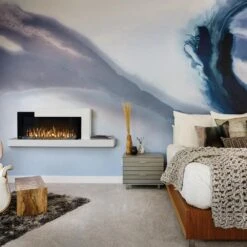 Napoleon NEFP32-5019W-IOT Stylus Cara Elite Wall Mount Electric Fireplace With Remote And Wood Surround -Lennox Fires Shop nefp32 5019w iot c 11 22