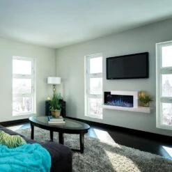 Napoleon NEFP32-5019W-IOT Stylus Cara Elite Wall Mount Electric Fireplace With Remote And Wood Surround -Lennox Fires Shop nefp32 5019w iot d 11 22