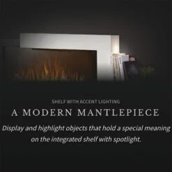 Napoleon NEFP32-5019W-IOT Stylus Cara Elite Wall Mount Electric Fireplace With Remote And Wood Surround -Lennox Fires Shop nefp32 5019w iot h 11 22