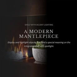 Napoleon NEFP32-5320BW Stylus Steinfeld Wall Mount Electric Fireplace With Remote And Wood Surround -Lennox Fires Shop nefp32 5320bw feat b 02 22