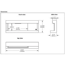 Napoleon NEFP32-5320BW Stylus Steinfeld Wall Mount Electric Fireplace With Remote And Wood Surround -Lennox Fires Shop nefp32 5320bw spec a 02 22