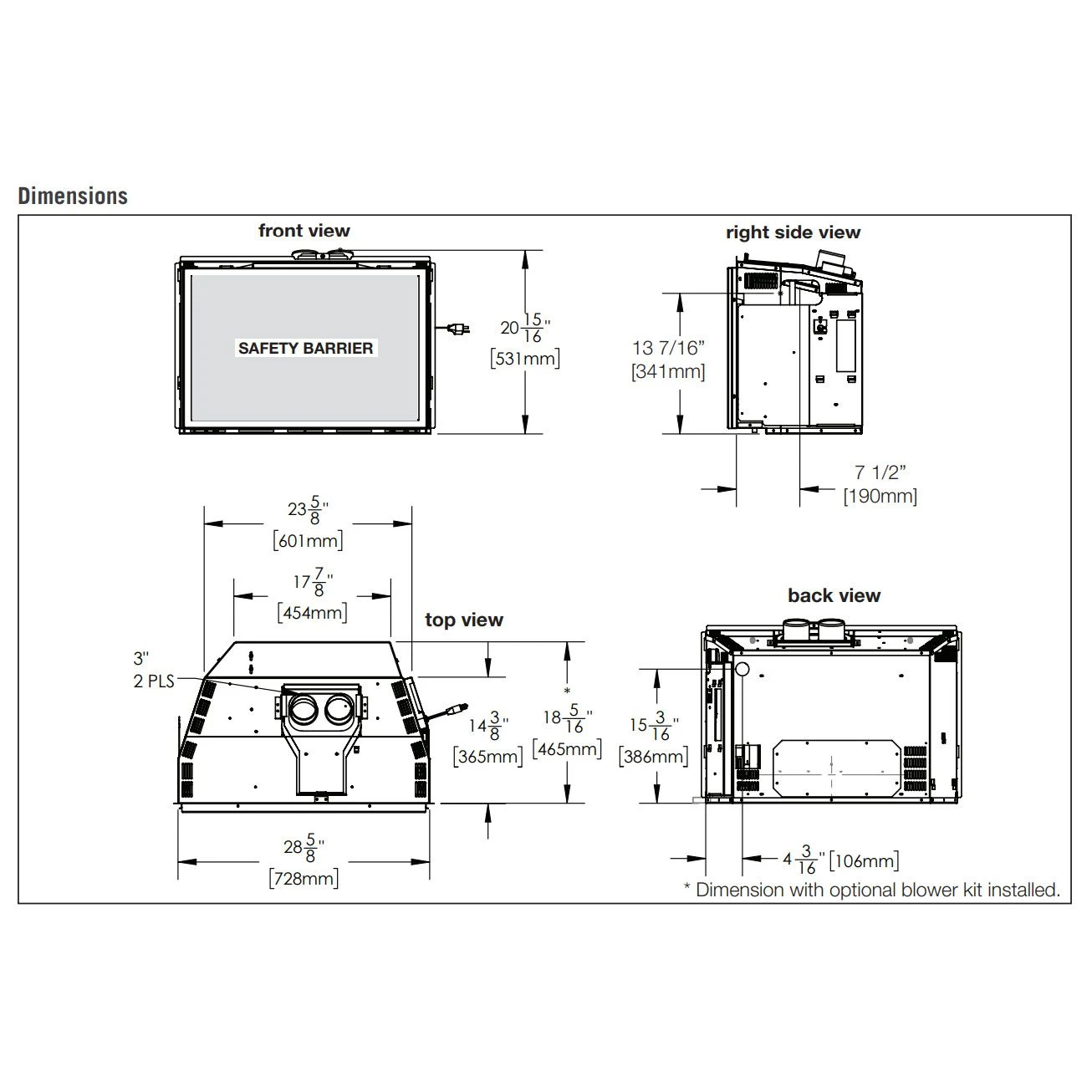 Napoleon GDI3N-1 Oakville Series Millivolt Ignition Direct Vent Gas Fireplace Insert 10 Napoleon GDI3N-1 Oakville Series Millivolt Ignition Direct Vent Gas Fireplace Insert - Image 8