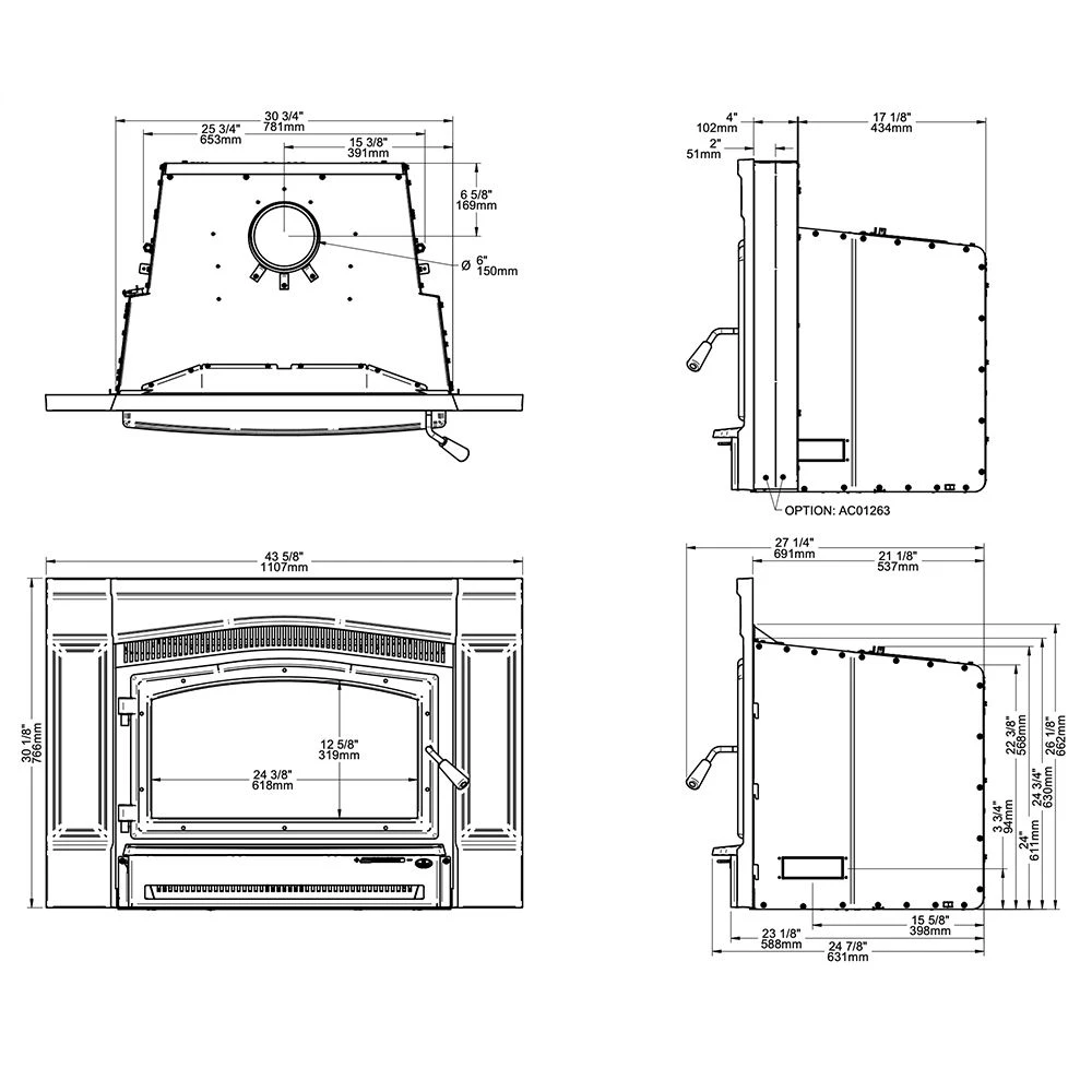 Osburn Matrix 2700 Wood Insert 5 Osburn Matrix 2700 Wood Insert - Image 3