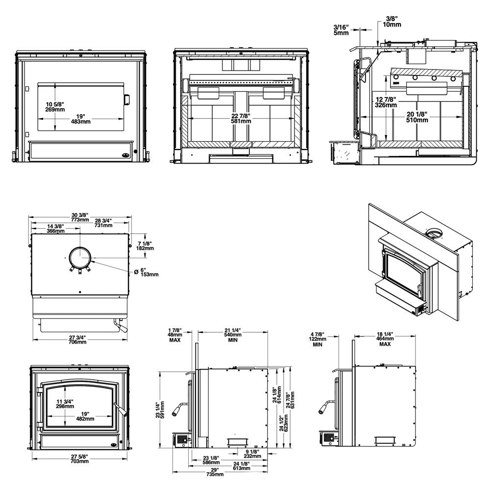 Osburn 3500 Wood Insert 11 Osburn 3500 Wood Insert - Image 9