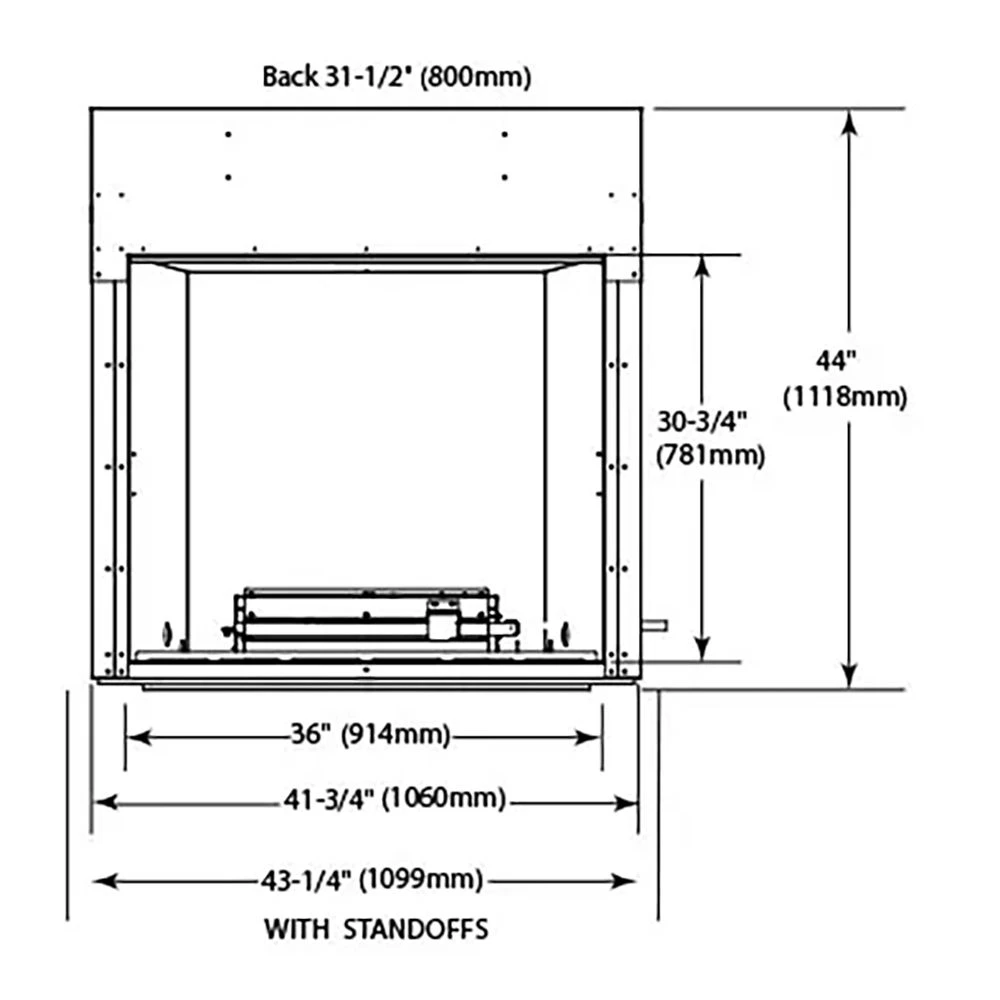 Outdoor Lifestyles Courtyard 36-Inch Outdoor Gas Fireplace 7 Outdoor Lifestyles Courtyard 36-Inch Outdoor Gas Fireplace - Image 5