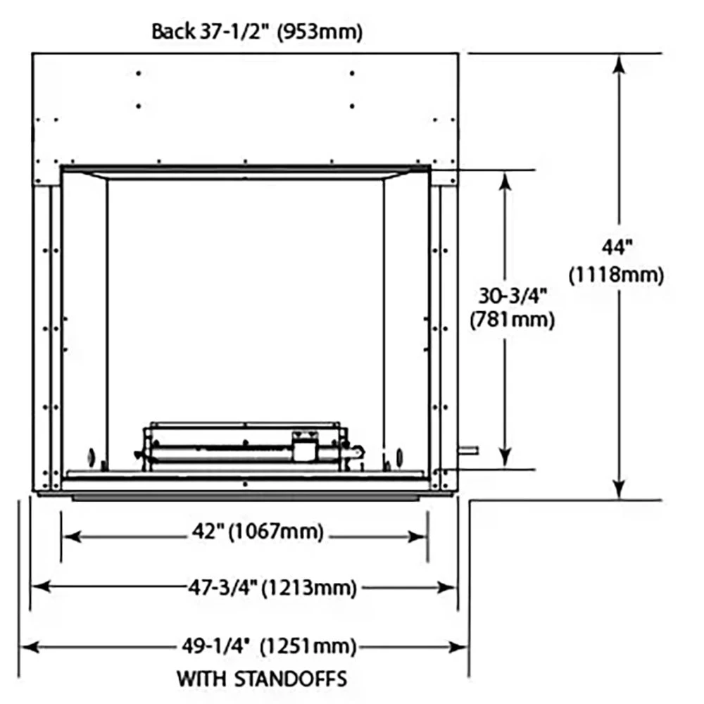 Outdoor Lifestyles Courtyard 42-Inch Outdoor Gas Fireplace 6 Outdoor Lifestyles Courtyard 42-Inch Outdoor Gas Fireplace - Image 4