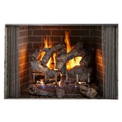 Outdoor Lifestyles Cottagewood 36-Inch Outdoor Firebox With Gas Log Set