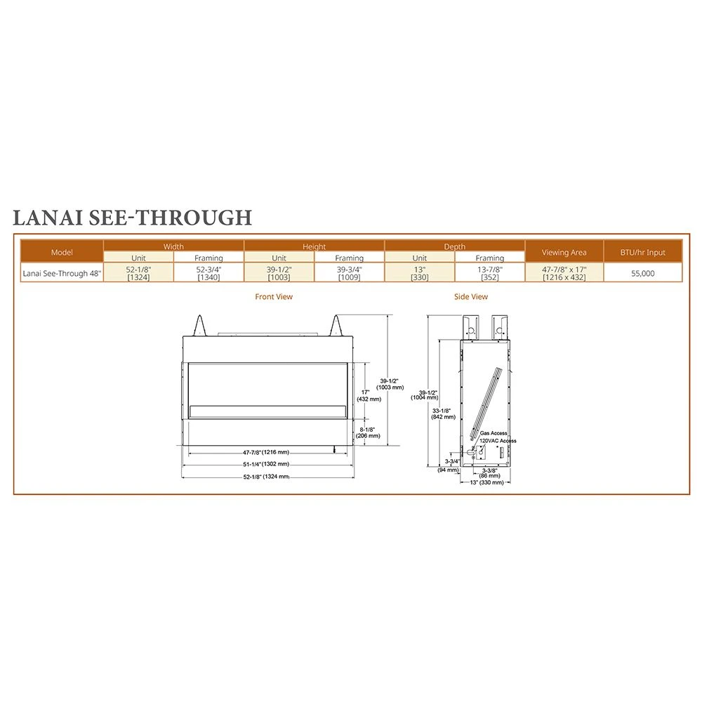 Outdoor Lifestyles Lanai 48-Inch Linear Outdoor See-Through Gas Fireplace With IntelliFire Ignition 6 Outdoor Lifestyles Lanai 48-Inch Linear Outdoor See-Through Gas Fireplace With IntelliFire Ignition - Image 4
