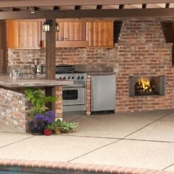 Outdoor Lifestyles Villa 36-Inch Outdoor Wood Fireplace -Lennox Fires Shop odvilla 42 b config c 04 23