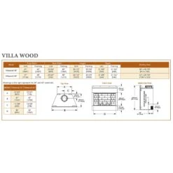 Outdoor Lifestyles Villa 36-Inch Outdoor Wood Fireplace -Lennox Fires Shop odvilla 42 b config e 04 23