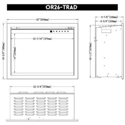 Modern Flames Orion Traditional 26-Inch Electric Fireplace Insert 12 Modern Flames Orion Traditional 26-Inch Electric Fireplace Insert -Lennox Fires Shop or26 trad spec a 05 23 1